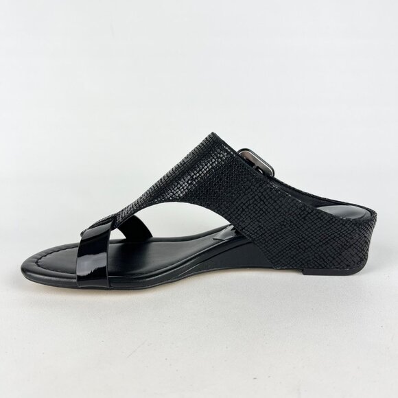 Donald Pliner Womens Ofelia Wedge Sandals Black Python Print size 8.5M - Picture 7 of 16
